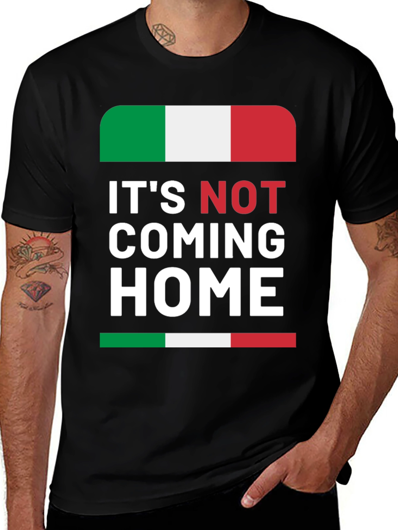Its Not Coming Home Italy Flag Graphic Tee