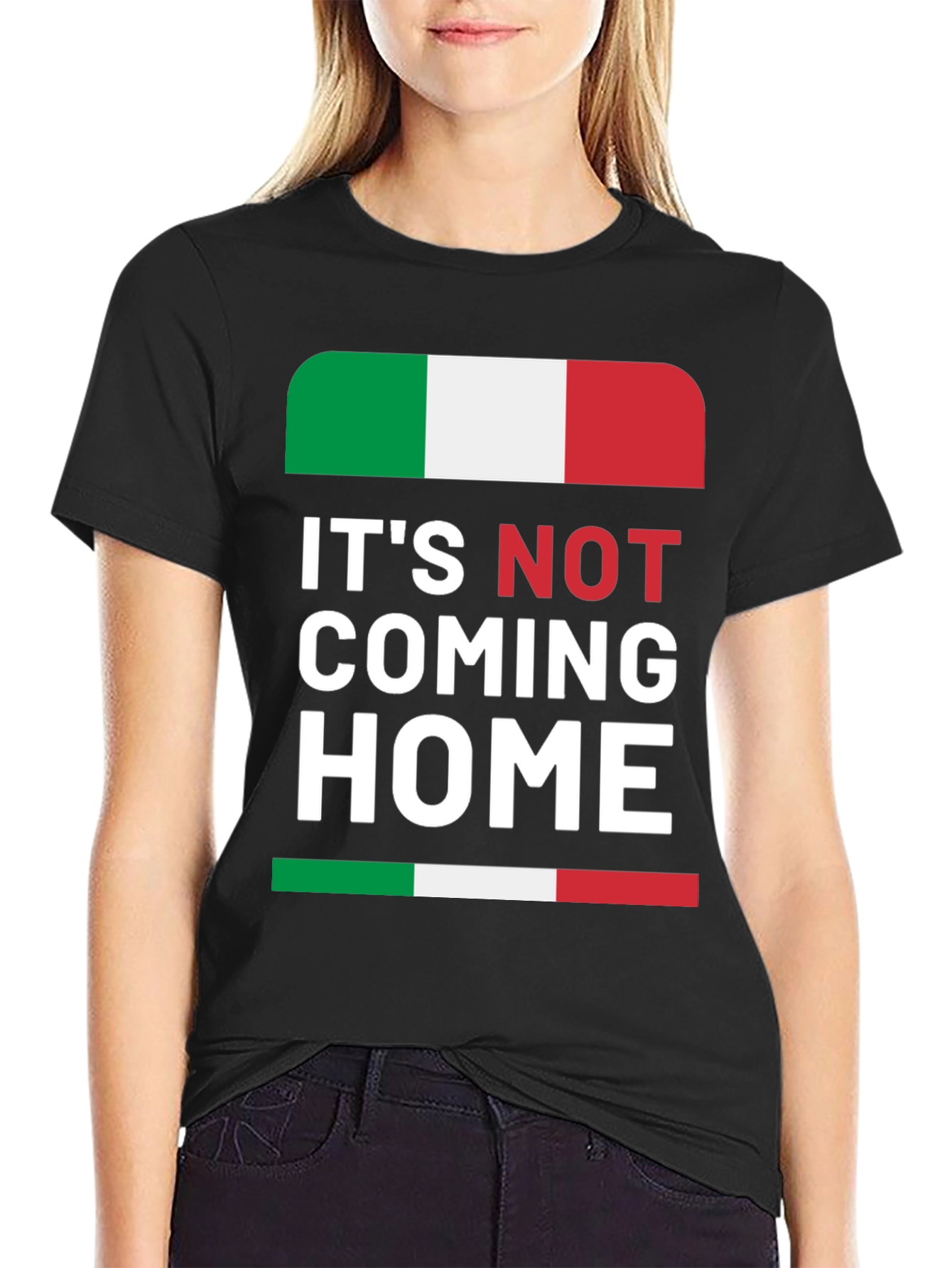 Its Not Coming Home Italy Flag Graphic Tee