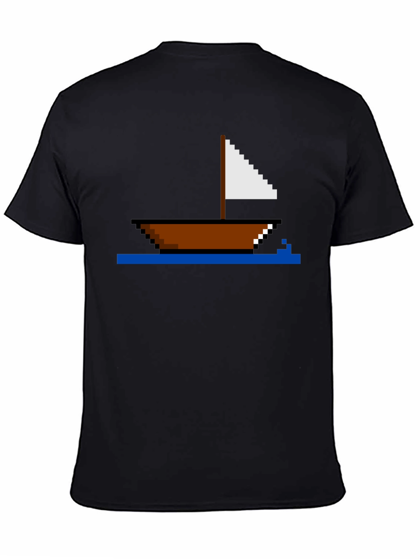 Pixel Art Sailboat T-Shirt - Retro Nautical Tee
