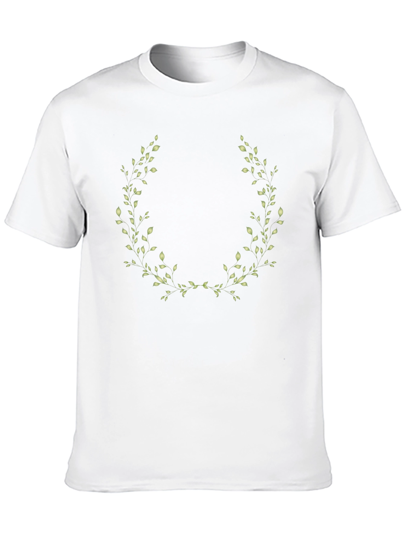 Leaf Wreath Graphic Black T-Shirt
