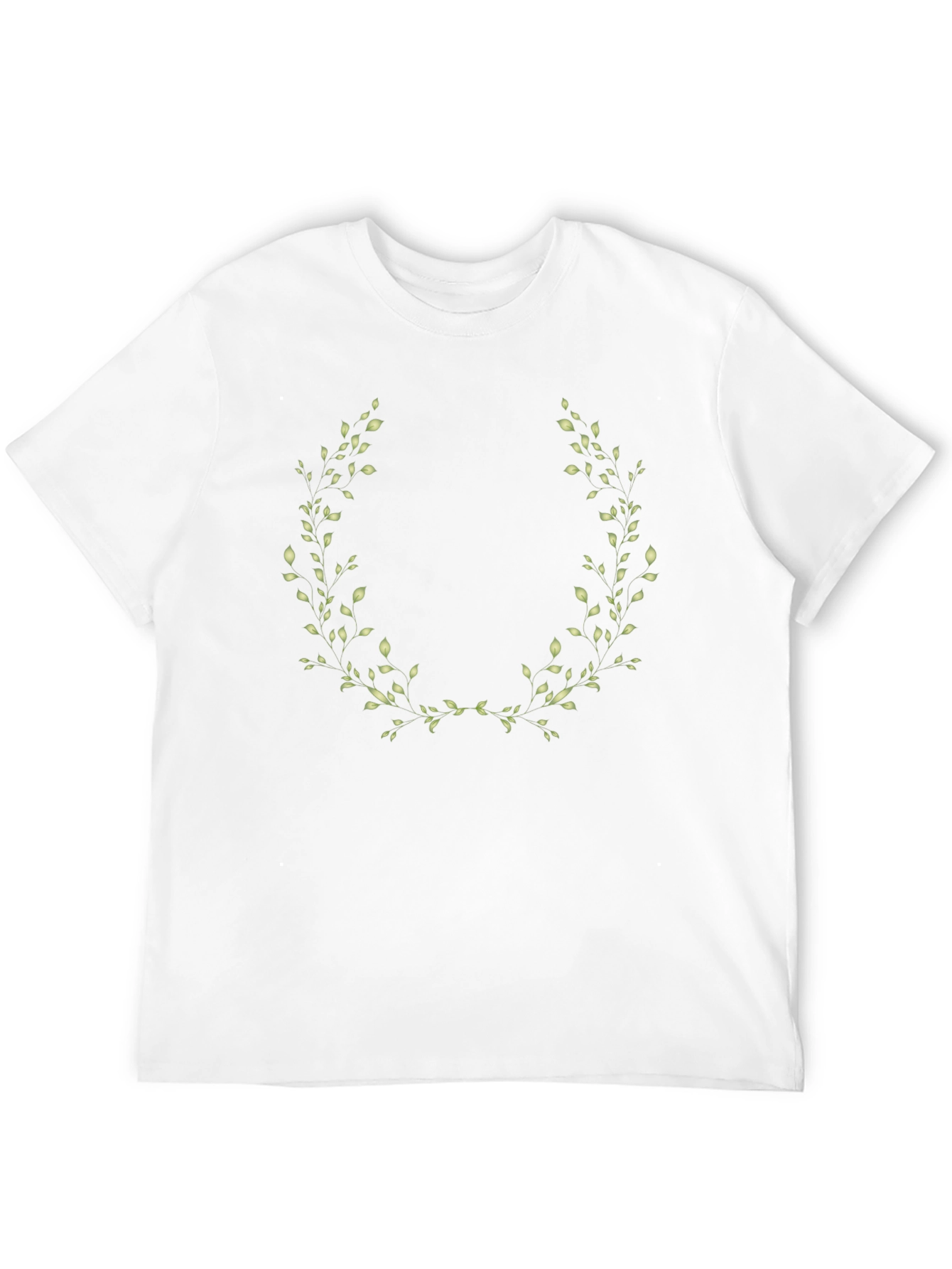 Leaf Wreath Graphic Black T-Shirt