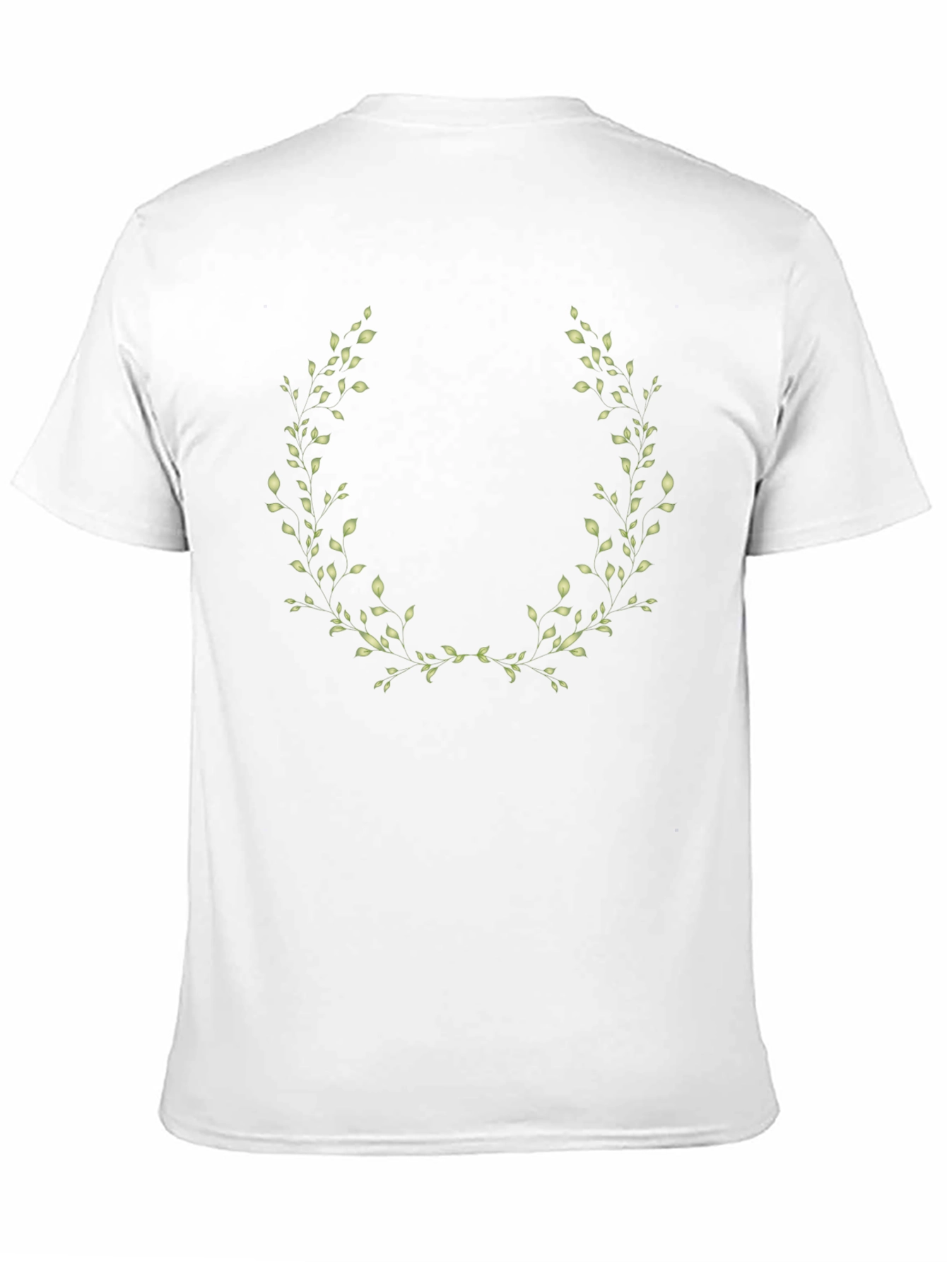 Leaf Wreath Graphic Black T-Shirt