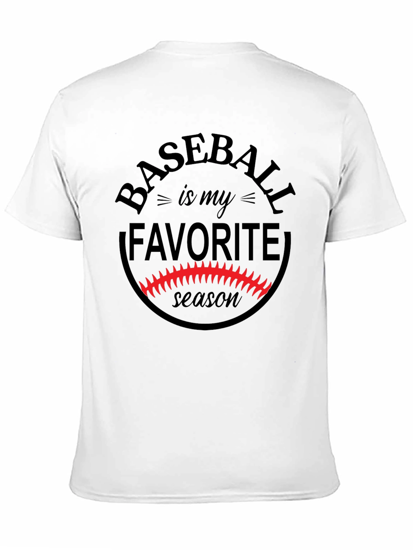 Baseball is My Favorite Season Black Graphic Tee