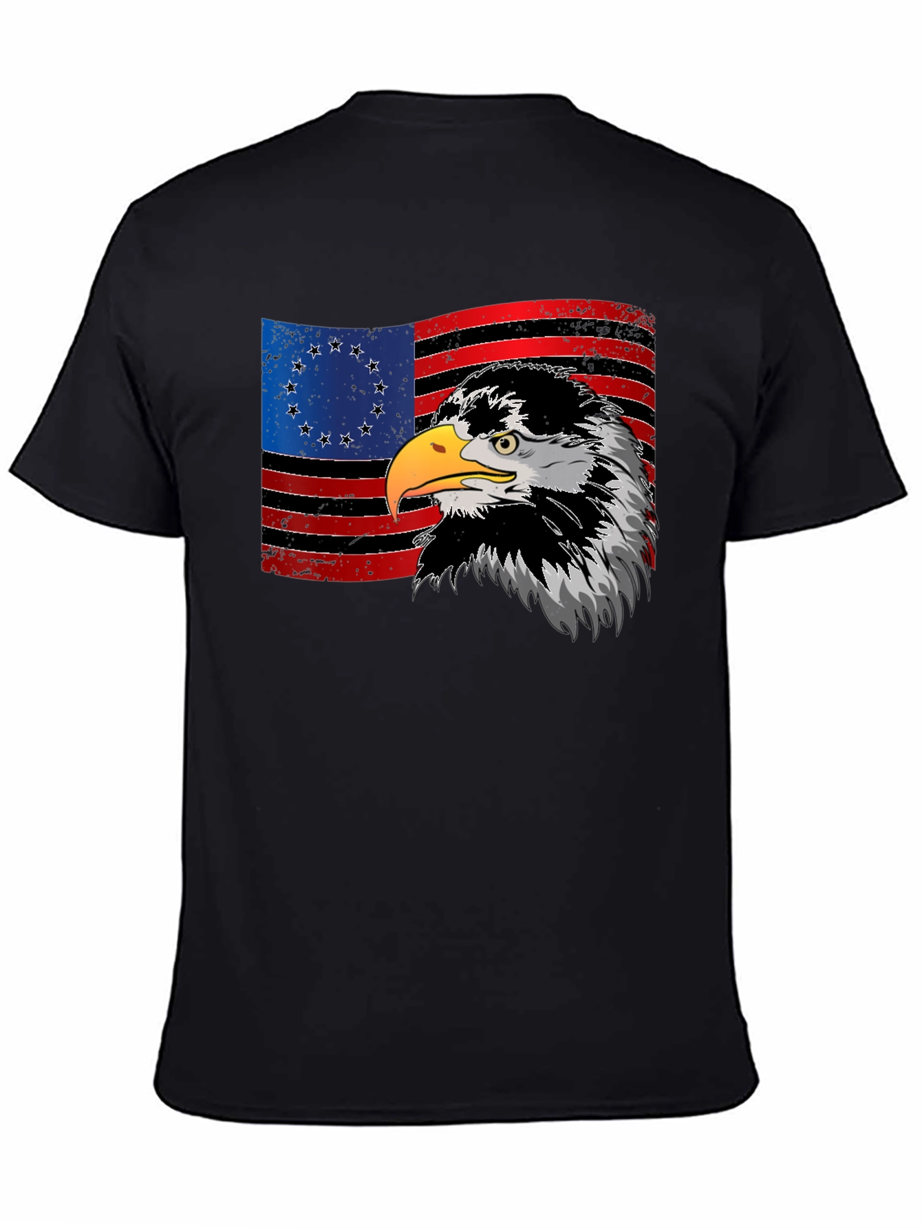 Eagle & Betsy Ross Flag Graphic T-Shirt