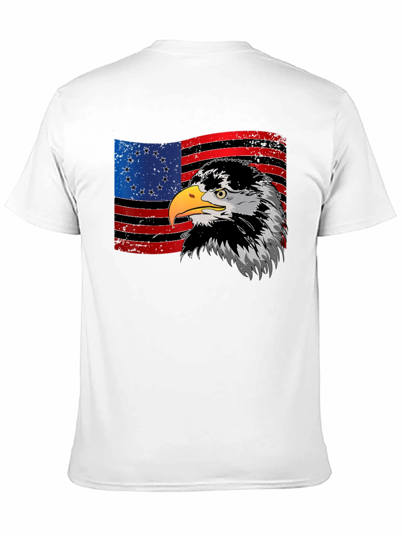 Eagle & Betsy Ross Flag Graphic T-Shirt
