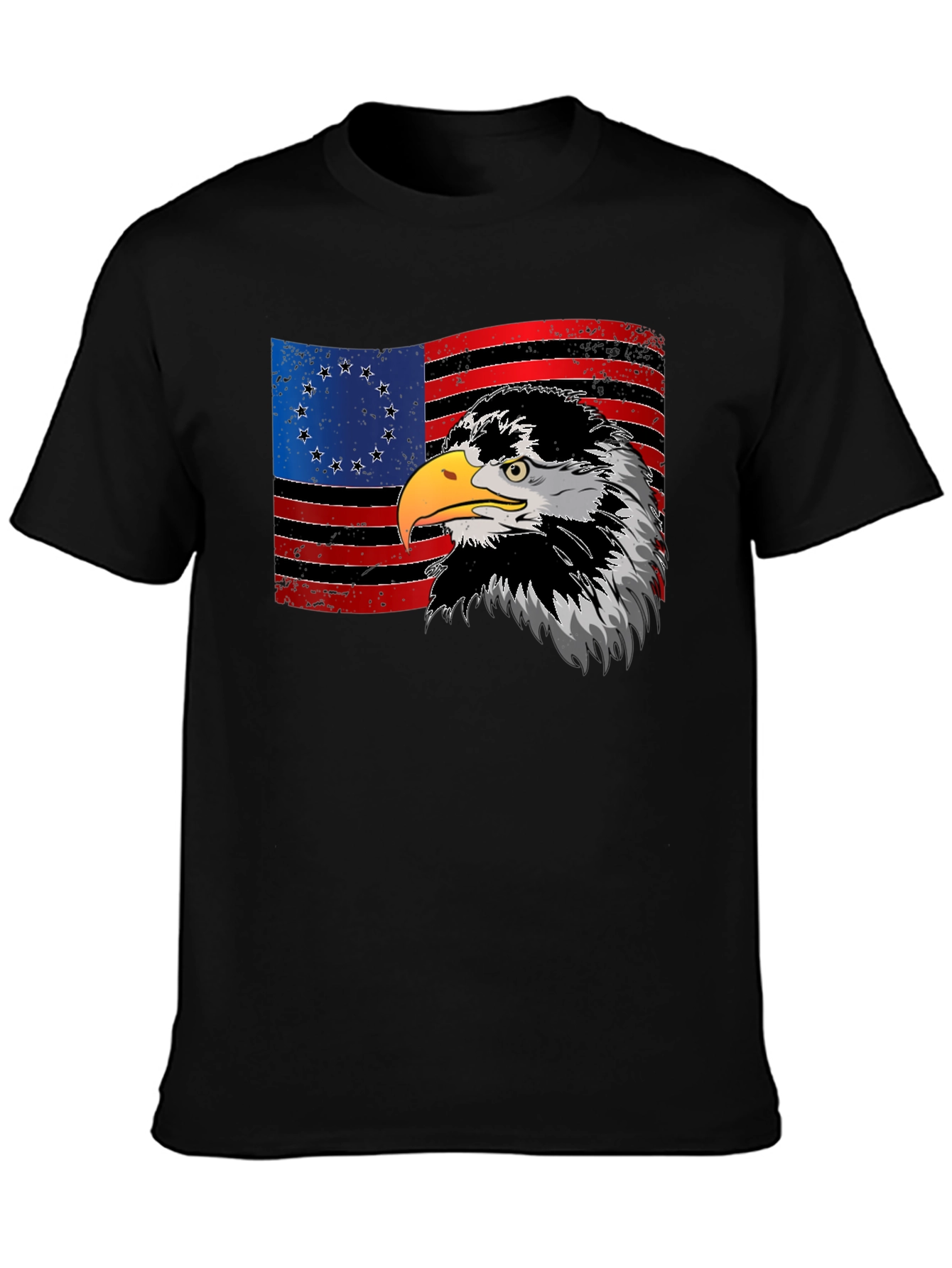 Eagle & Betsy Ross Flag Graphic T-Shirt