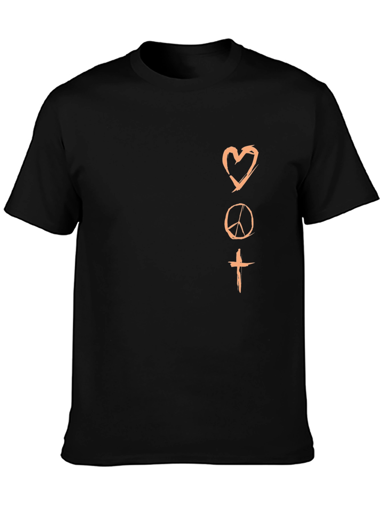 Heart Peace Cross Graphic T-Shirt