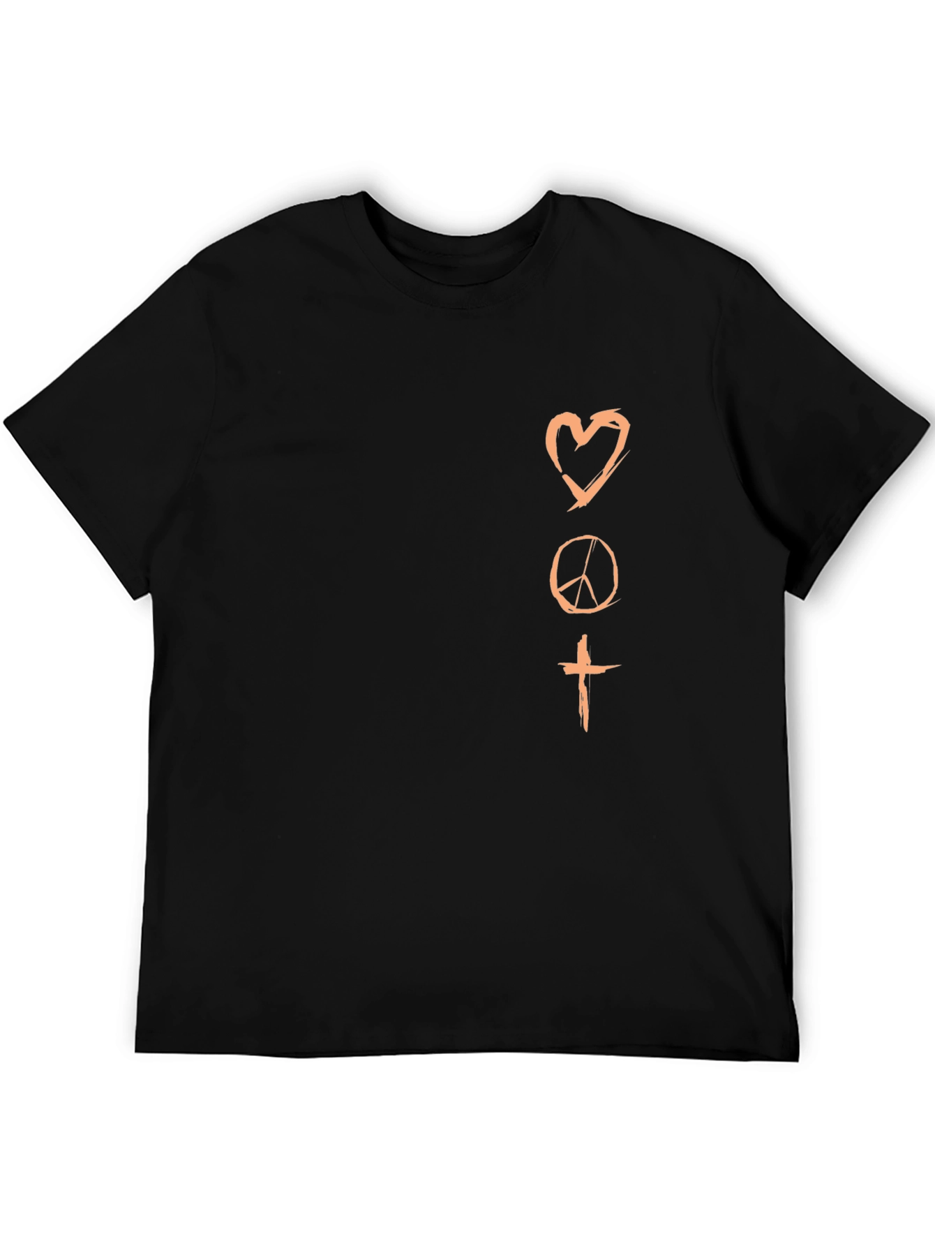 Heart Peace Cross Graphic T-Shirt