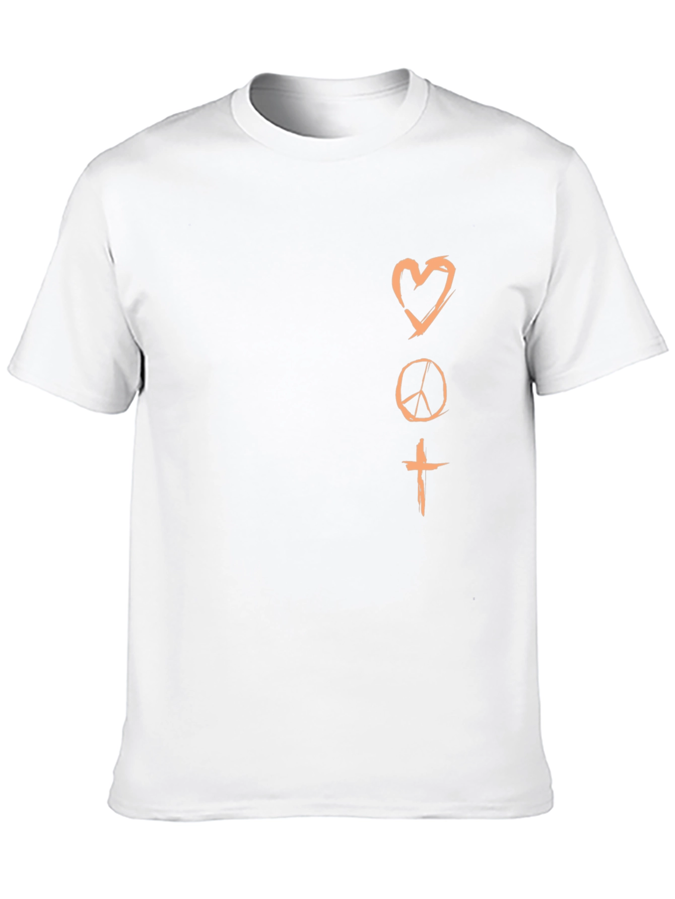 Heart Peace Cross Graphic T-Shirt