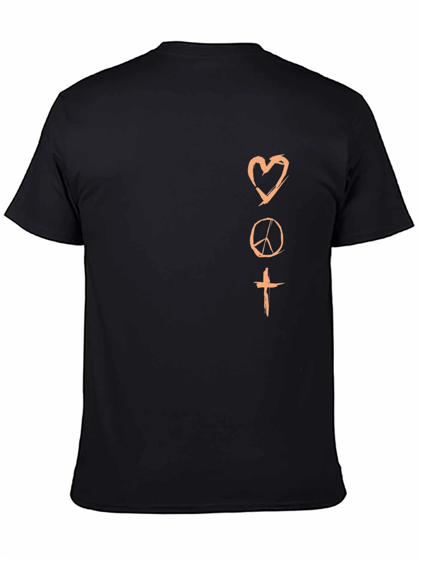 Heart Peace Cross Graphic T-Shirt
