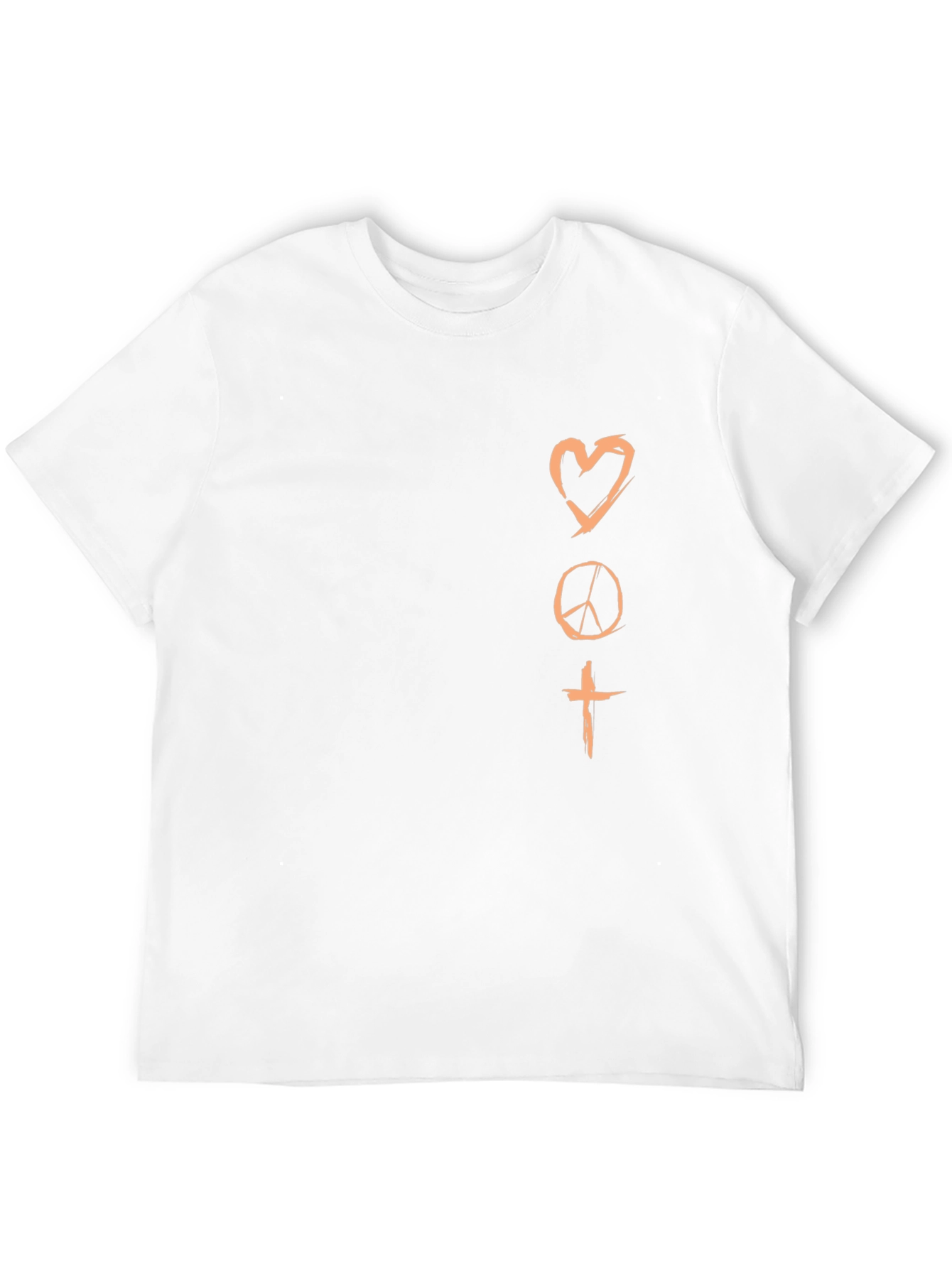 Heart Peace Cross Graphic T-Shirt