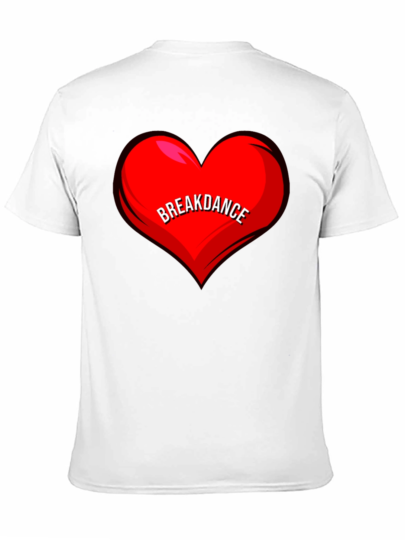 Breakdance Heart T-Shirt - Black Casual Tee