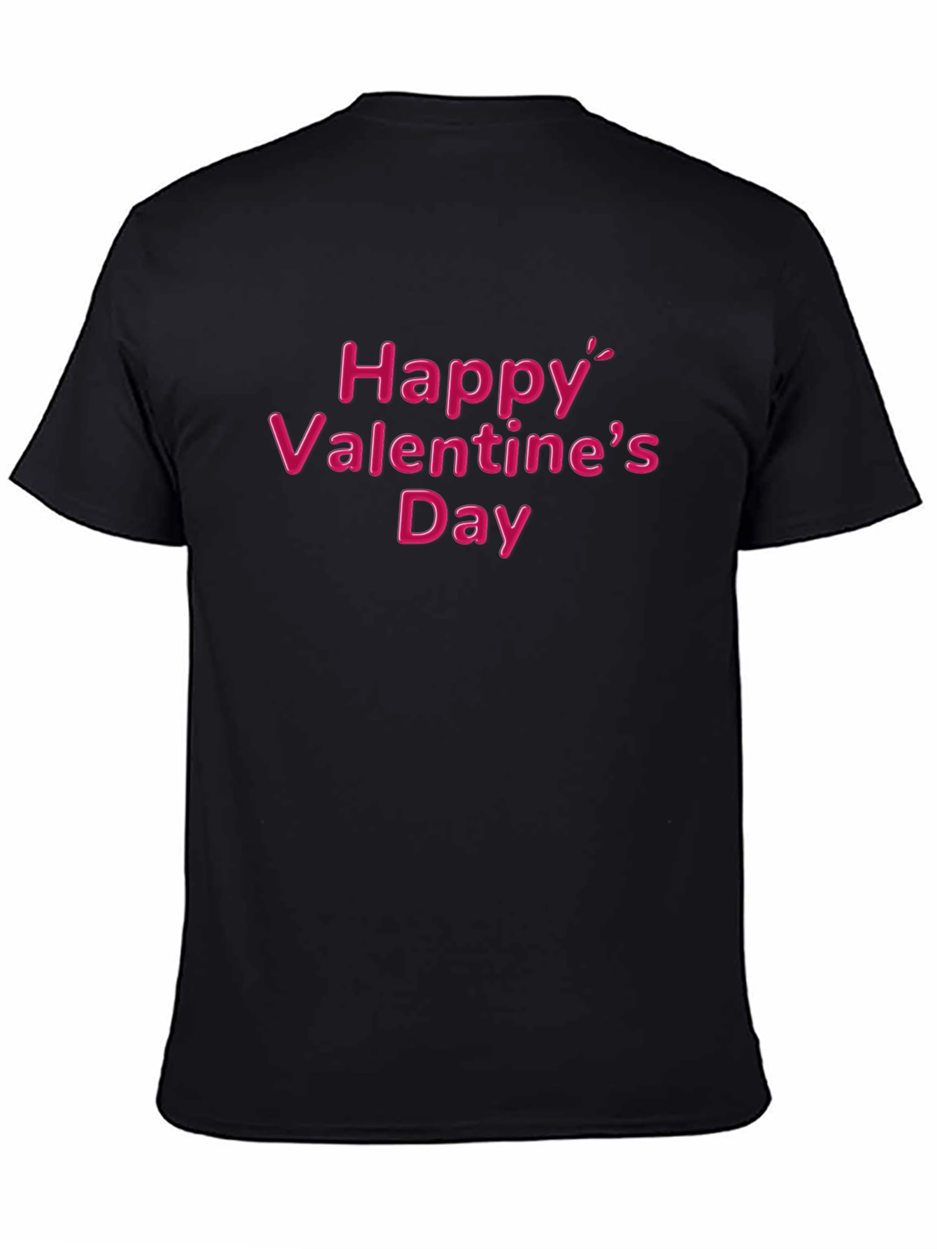 Happy Valentines Day T-Shirt - Black