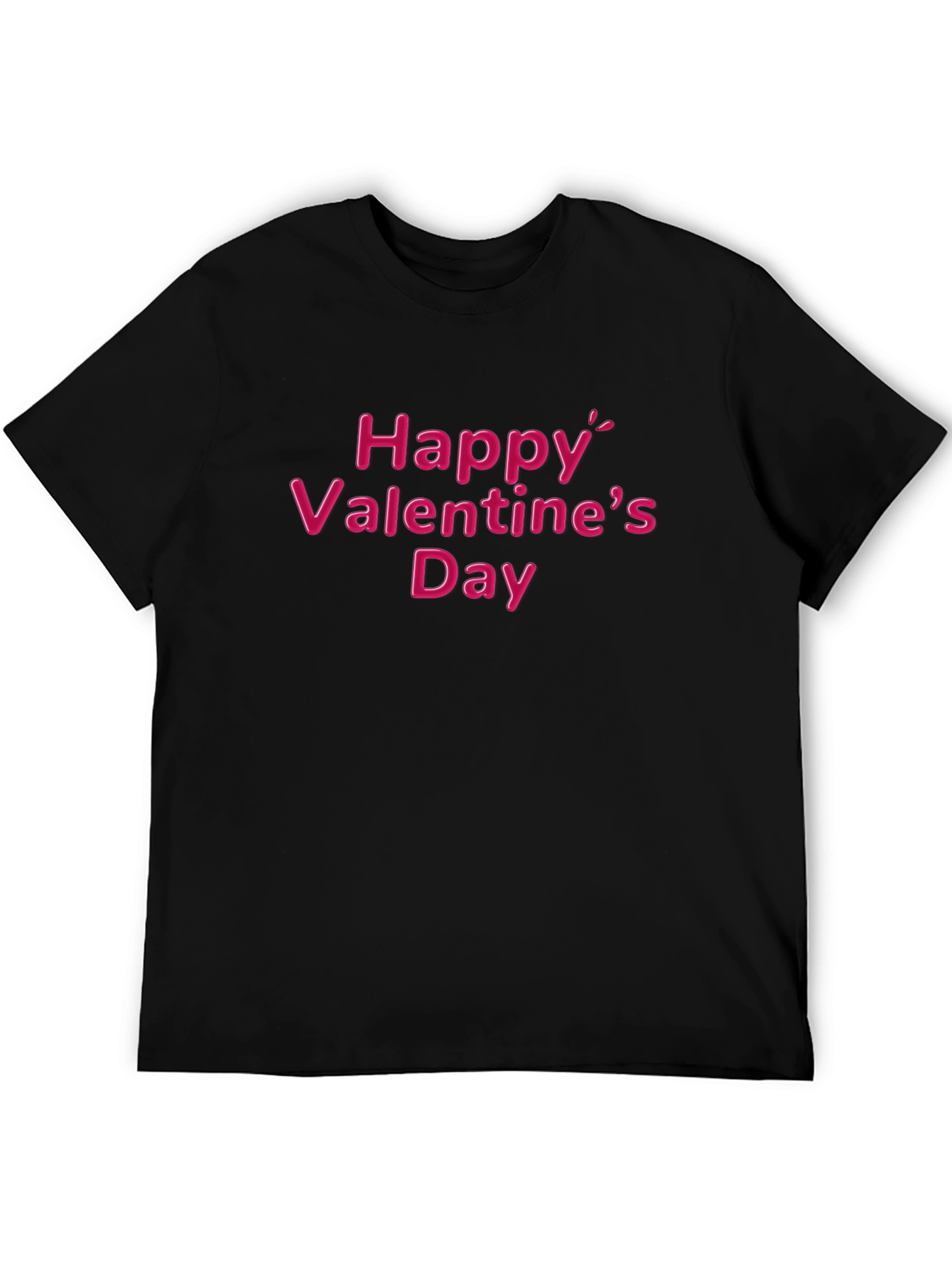 Happy Valentines Day T-Shirt - Black