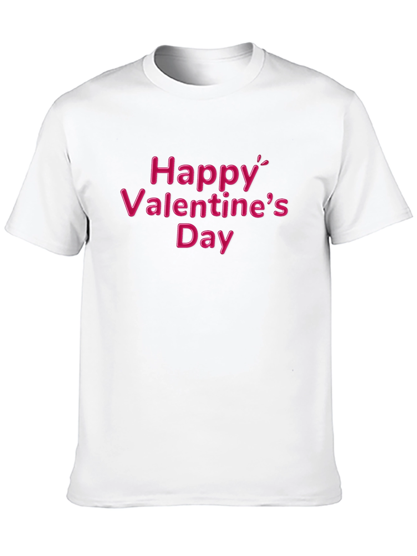 Happy Valentines Day T-Shirt - Black