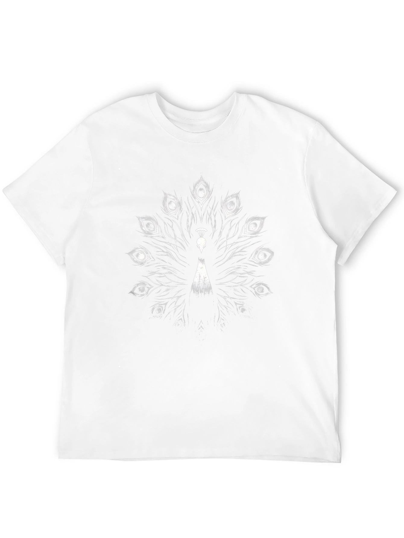Mens Black Peacock Graphic Tee