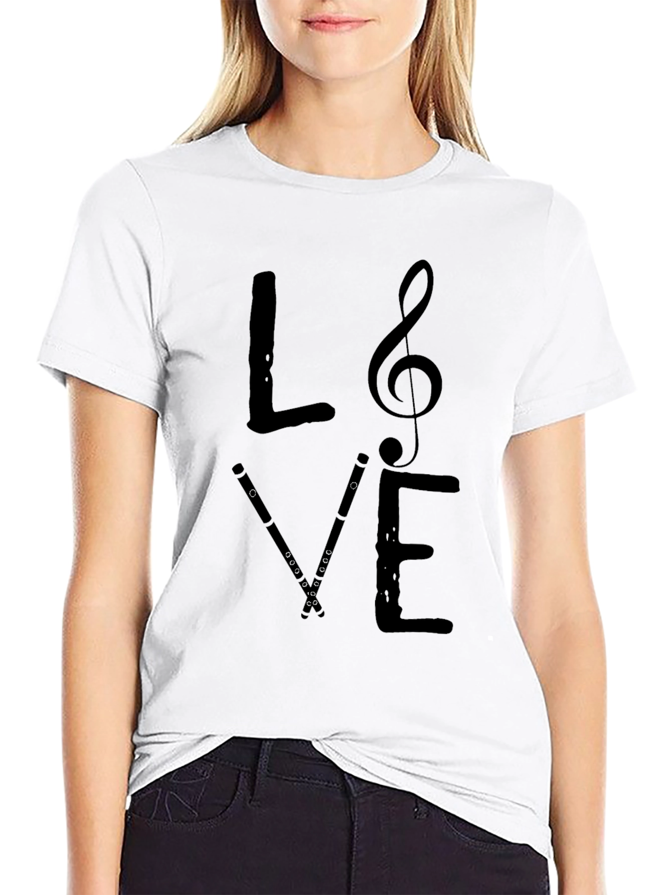 Musical LOVE Graphic T-Shirt - Black