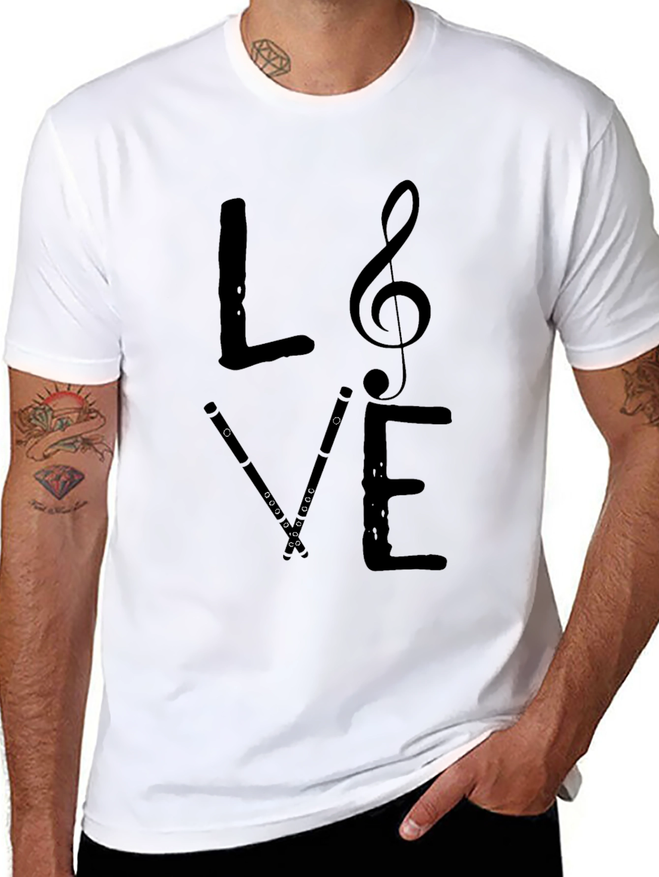 Musical LOVE Graphic T-Shirt - Black