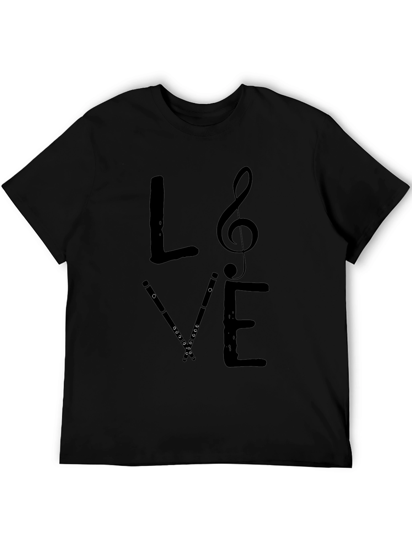 Musical LOVE Graphic T-Shirt - Black
