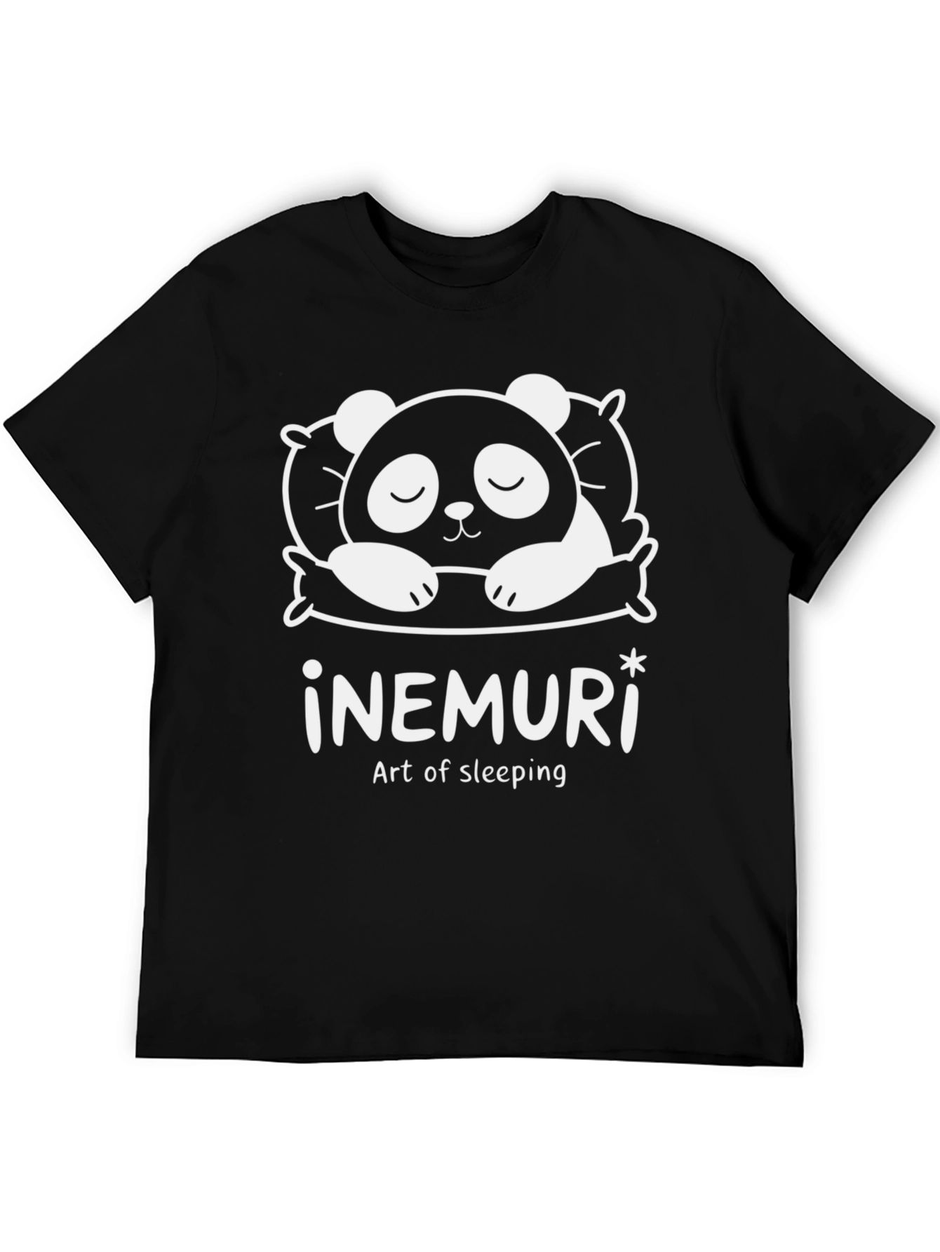 Inemuri Art of Sleeping Panda Black T-Shirt