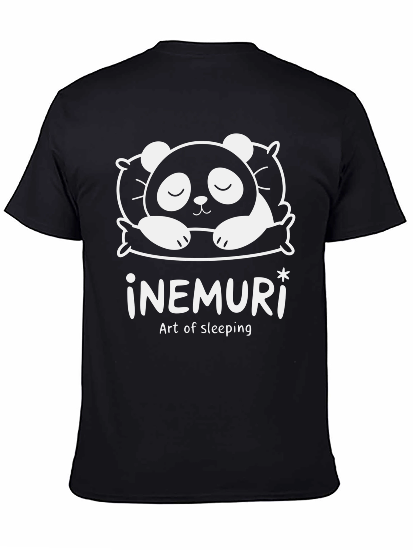 Inemuri Art of Sleeping Panda Black T-Shirt