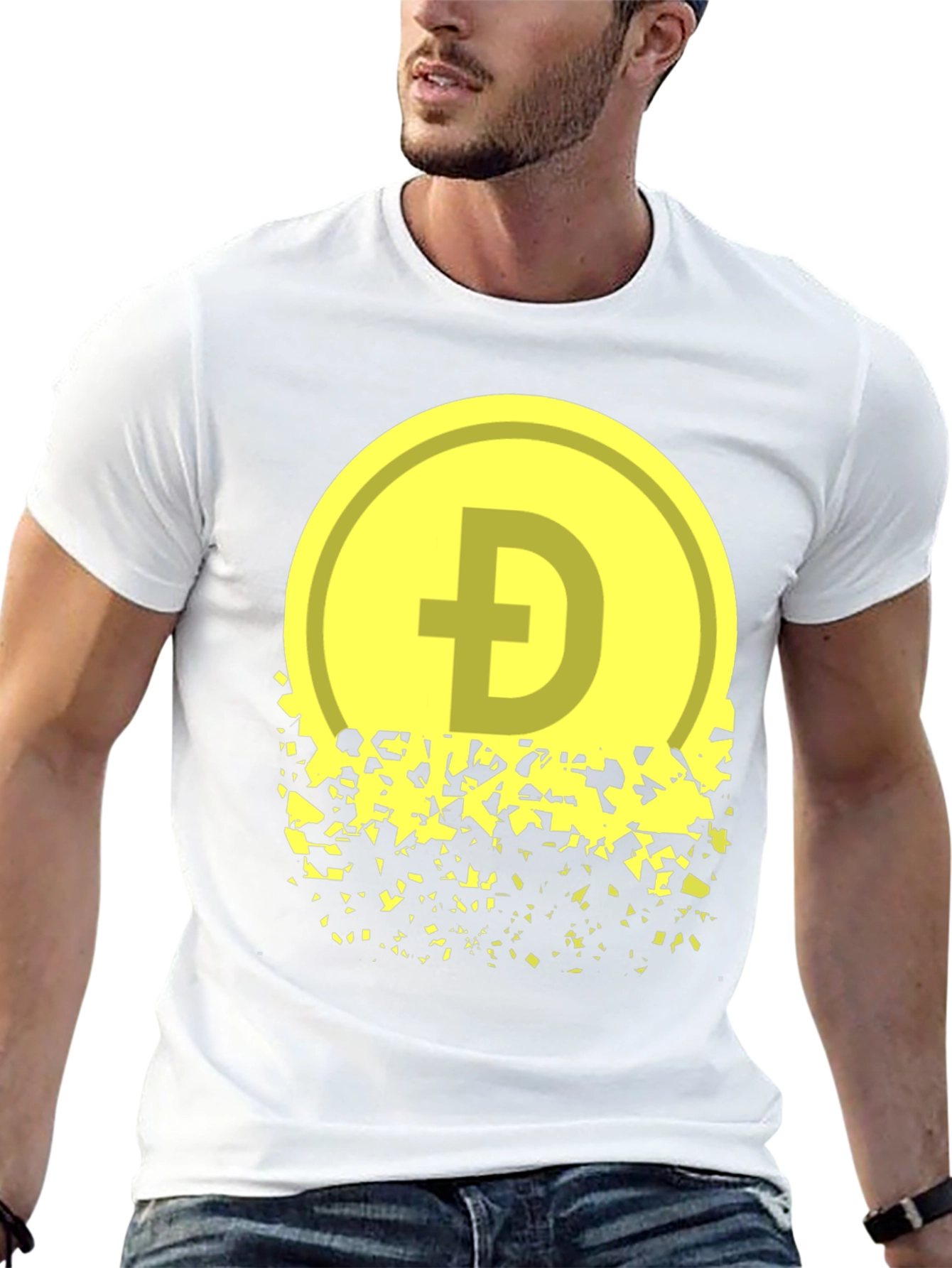 Dogecoin Fading Graphic Tee - Crypto Inspired Apparel