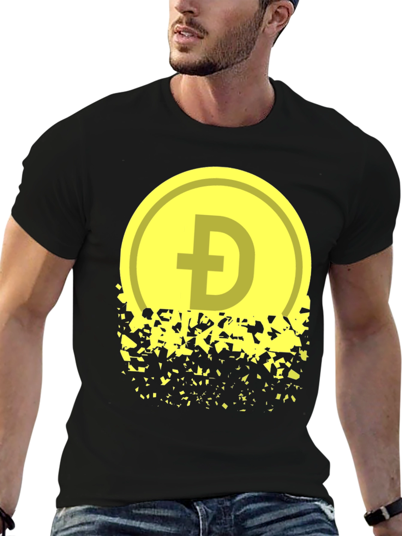 Dogecoin Fading Graphic Tee - Crypto Inspired Apparel