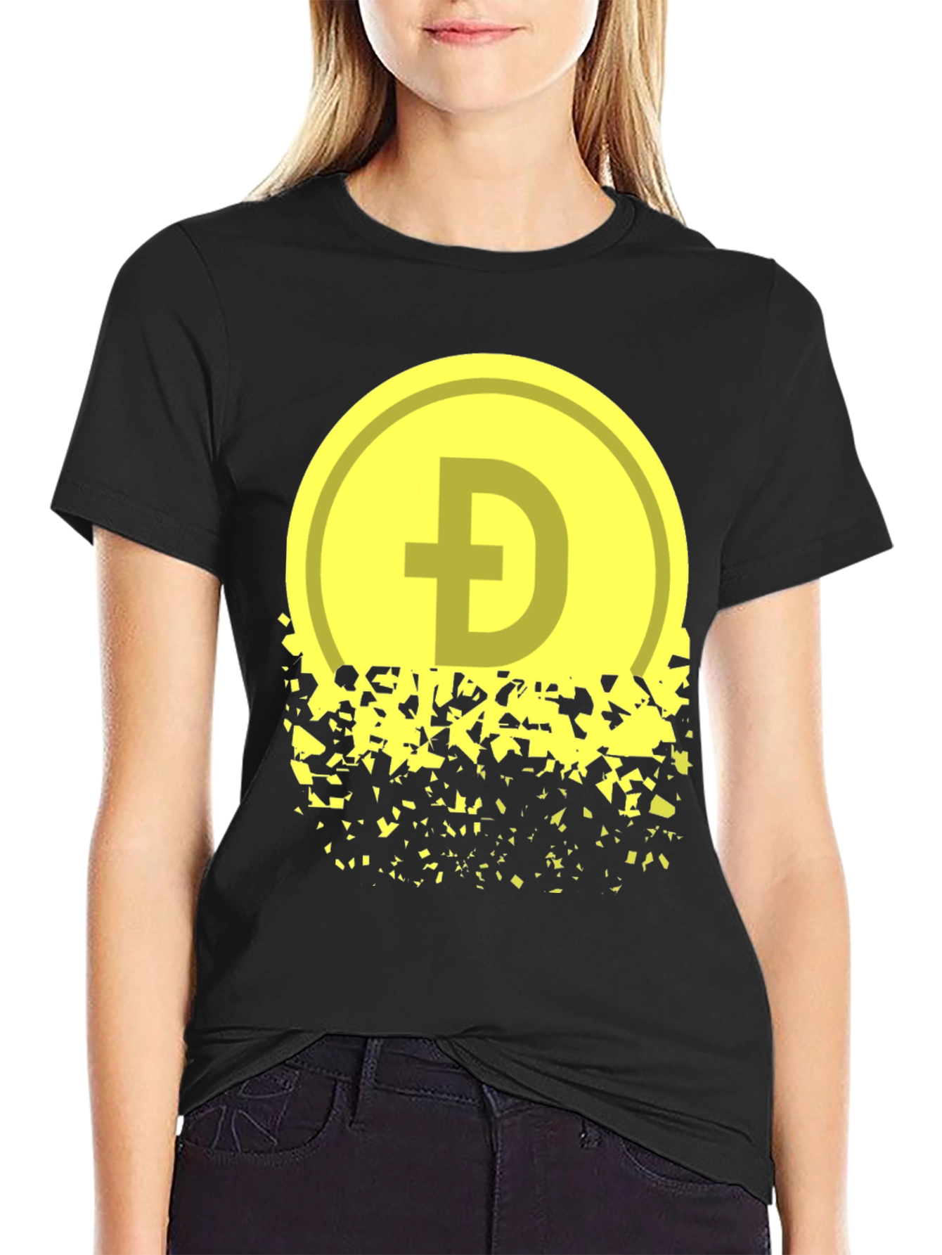 Dogecoin Fading Graphic Tee - Crypto Inspired Apparel