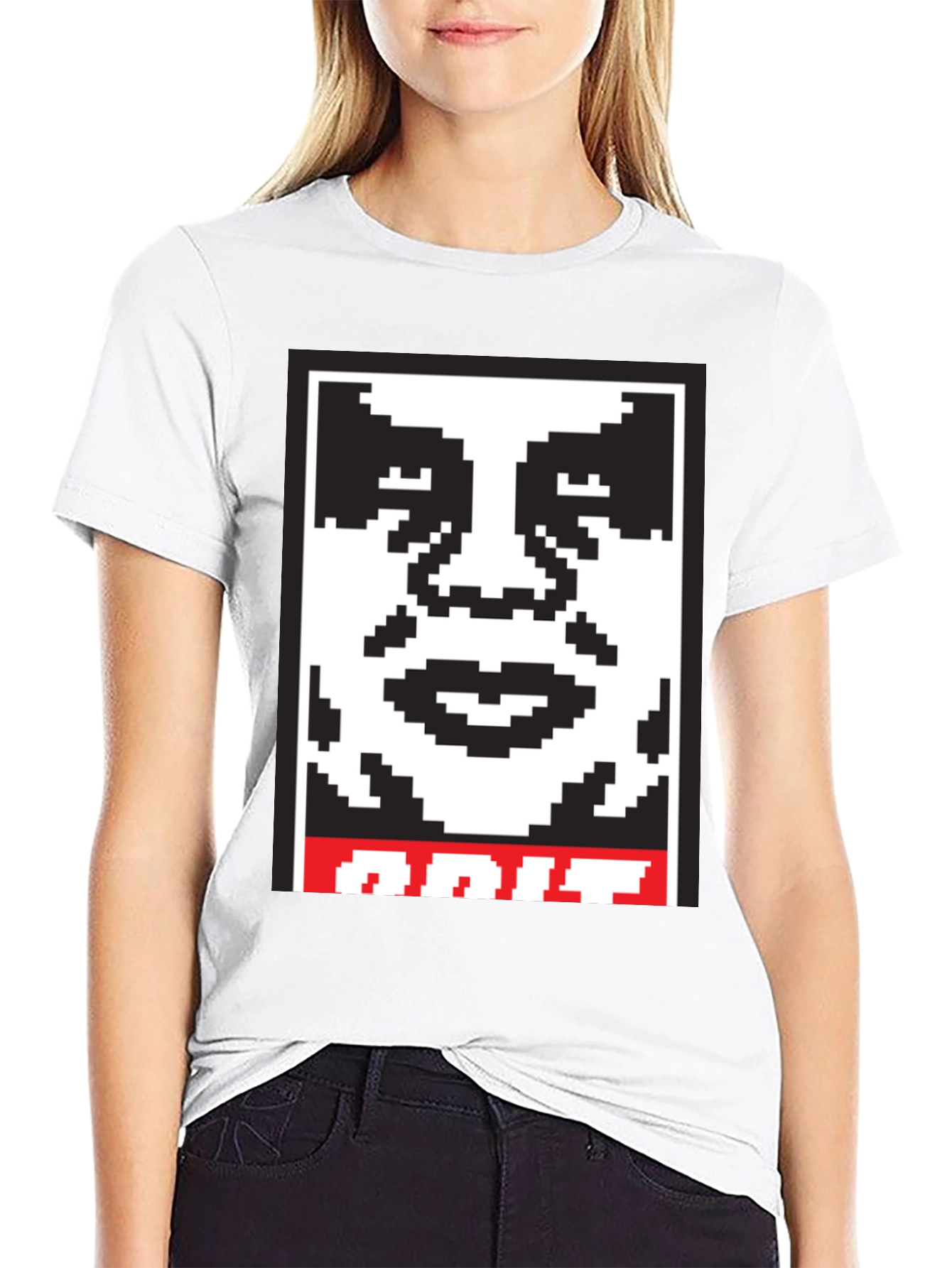 Pixel Obey Graphic T-Shirt - Black