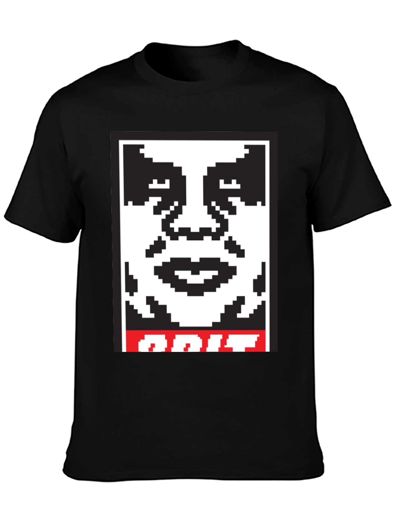 Pixel Obey Graphic T-Shirt - Black