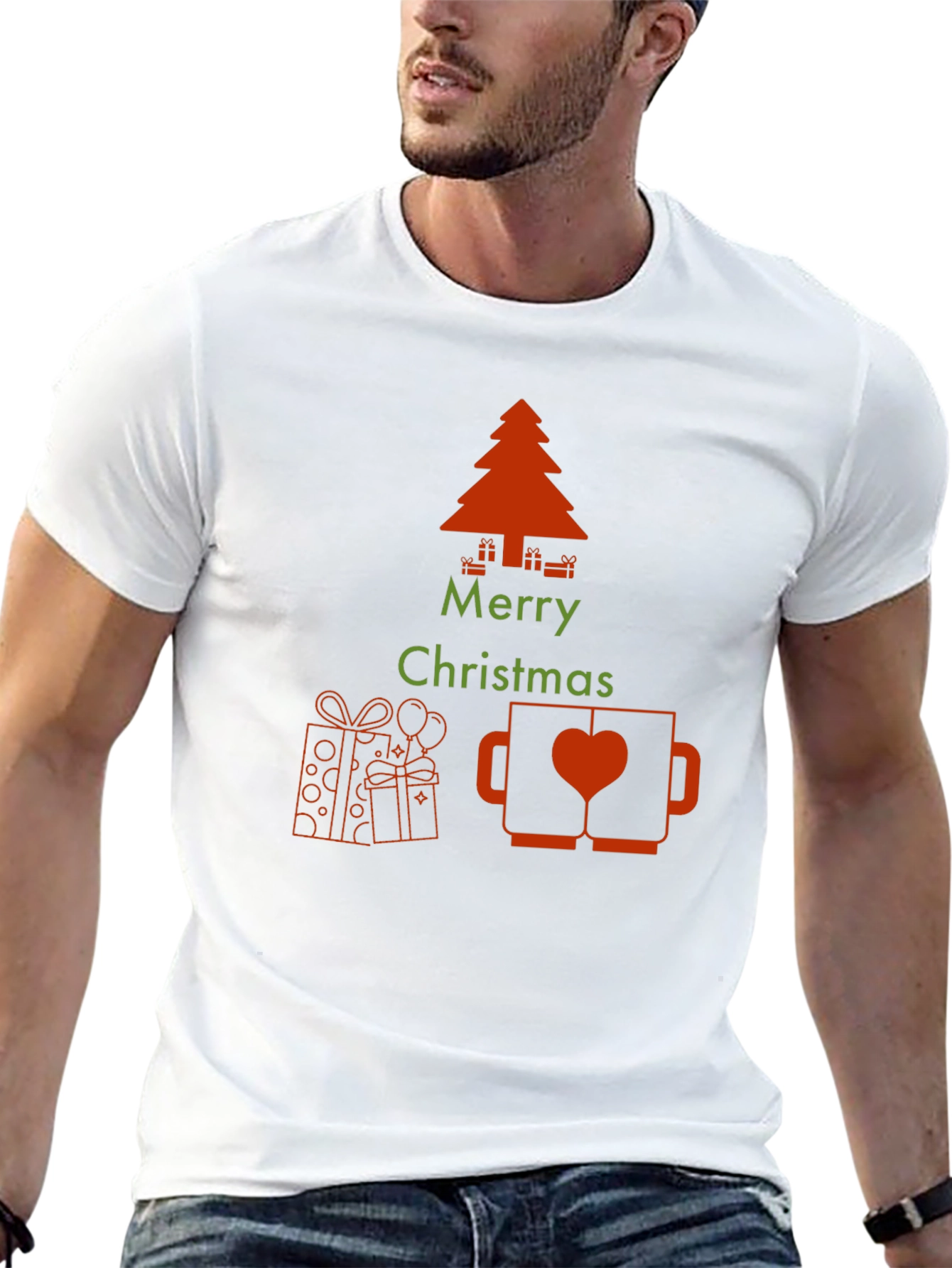 Merry Christmas Graphic Print T-Shirt
