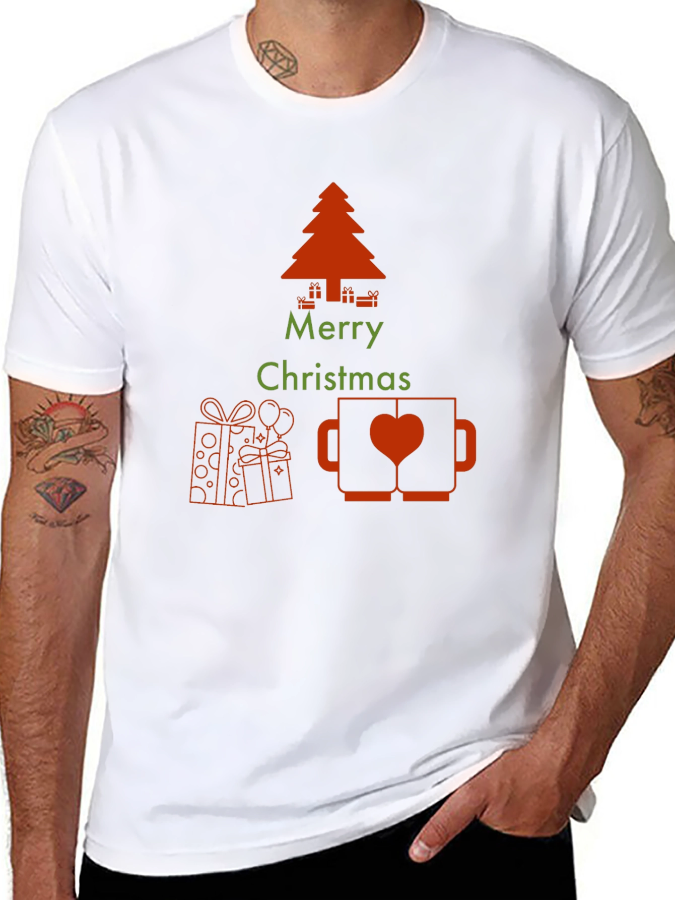Merry Christmas Graphic Print T-Shirt