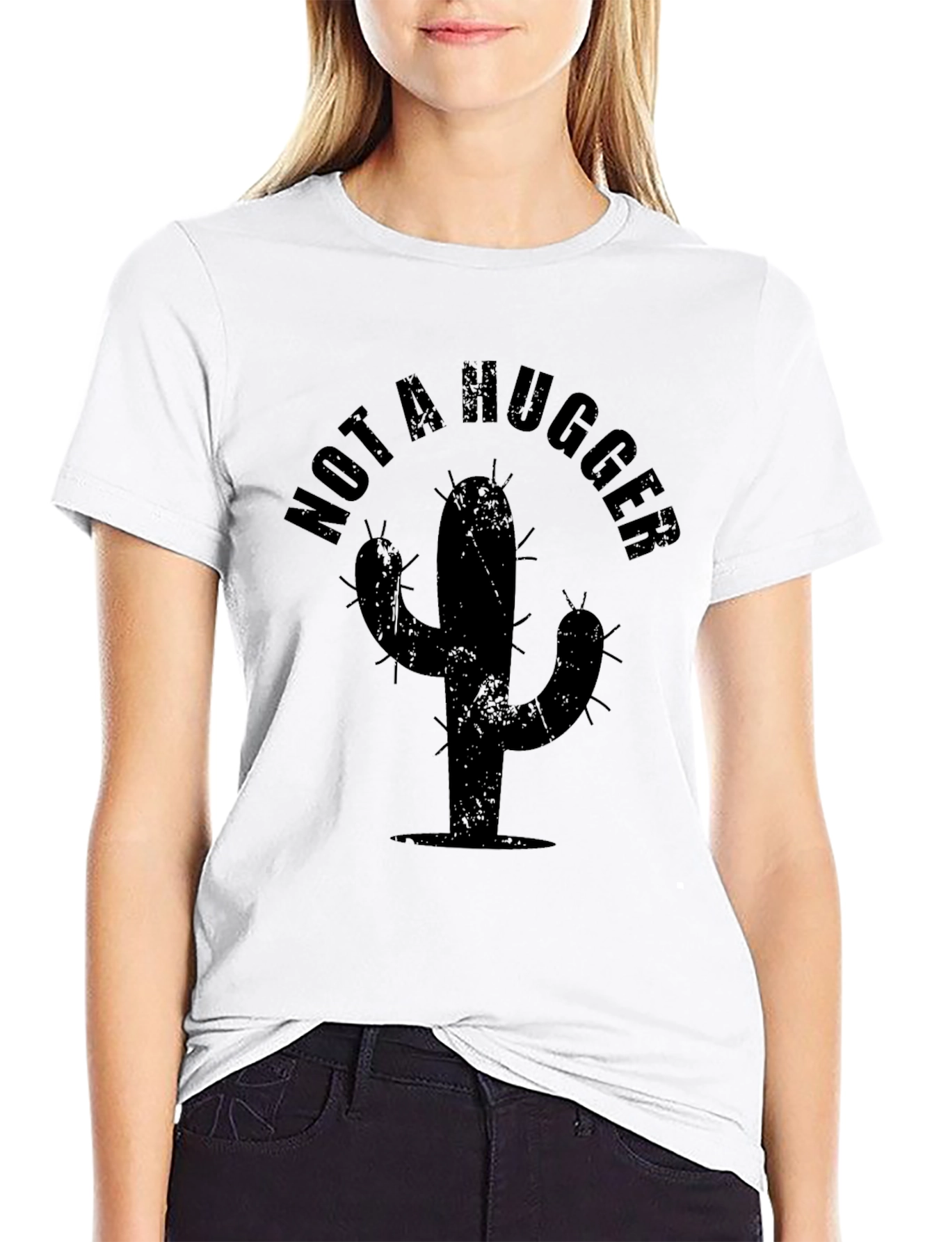 Not A Hugger T-Shirt - Cactus Graphic Tee
