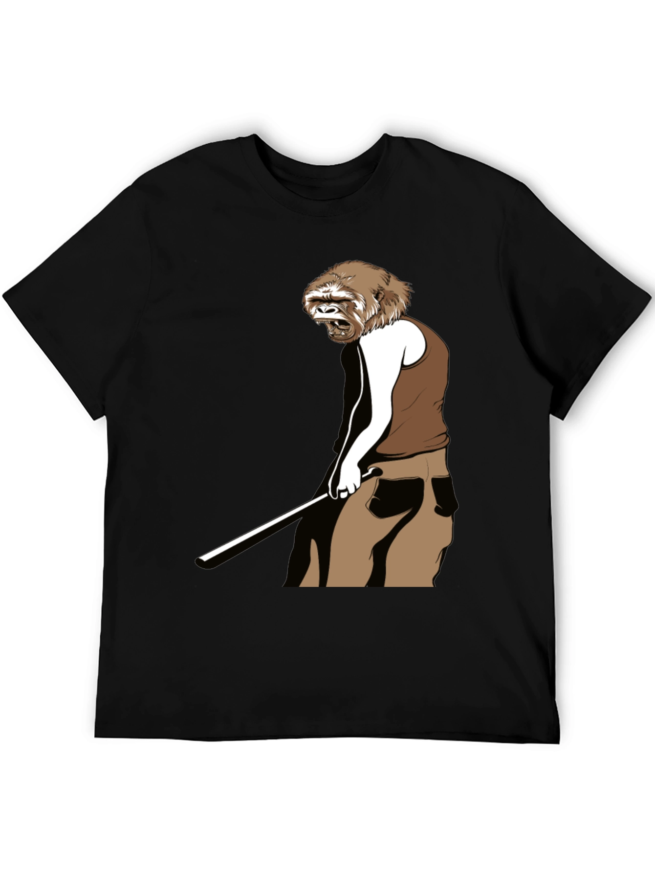 Novelty Gorilla Golfing Graphic T-Shirt