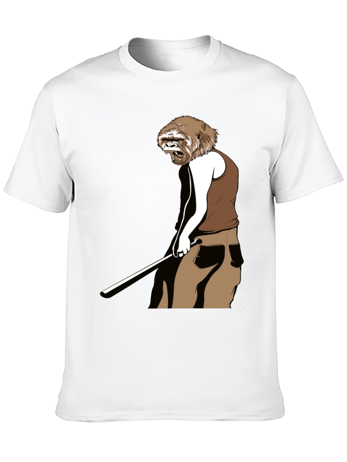 Novelty Gorilla Golfing Graphic T-Shirt