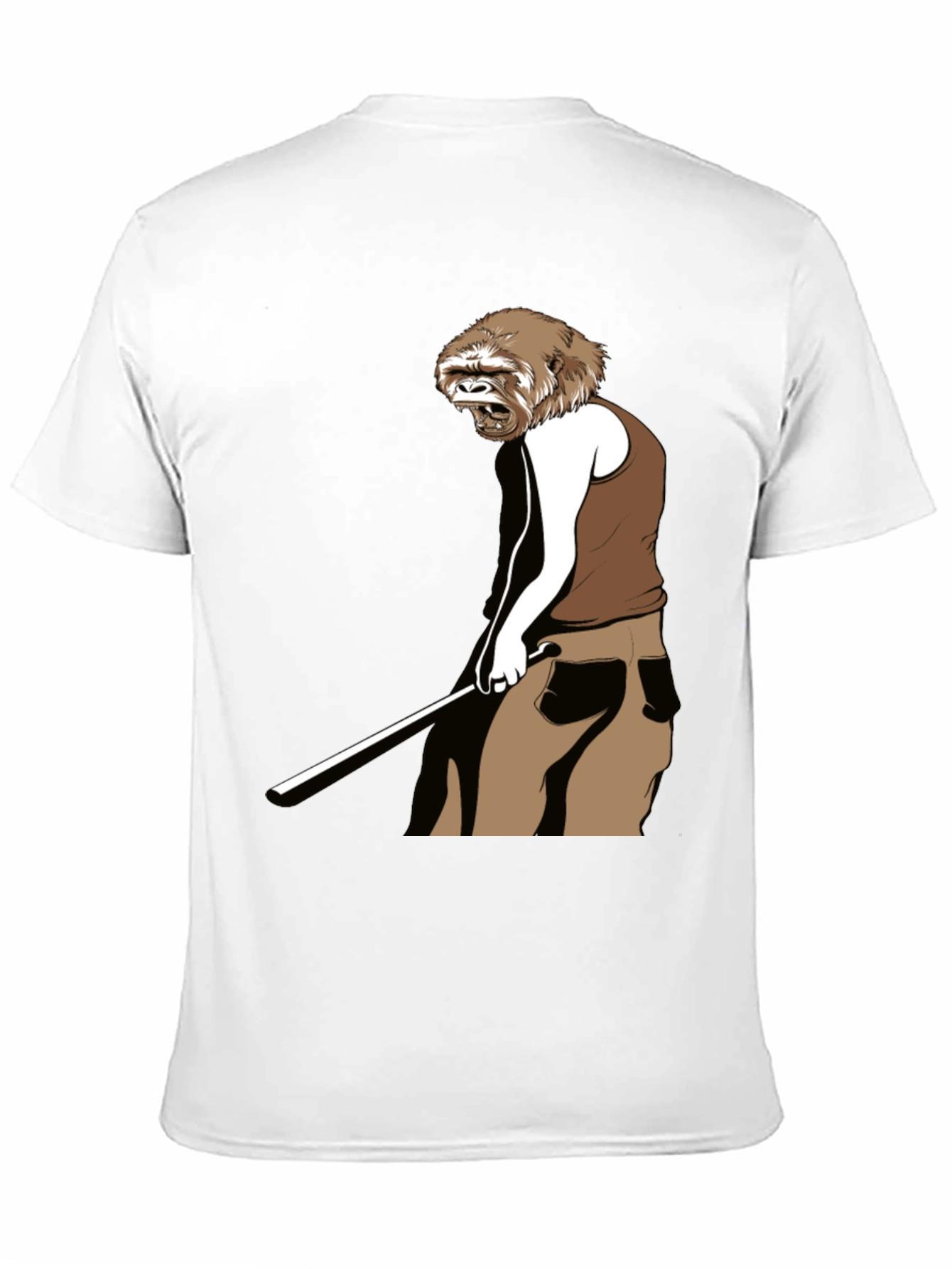 Novelty Gorilla Golfing Graphic T-Shirt