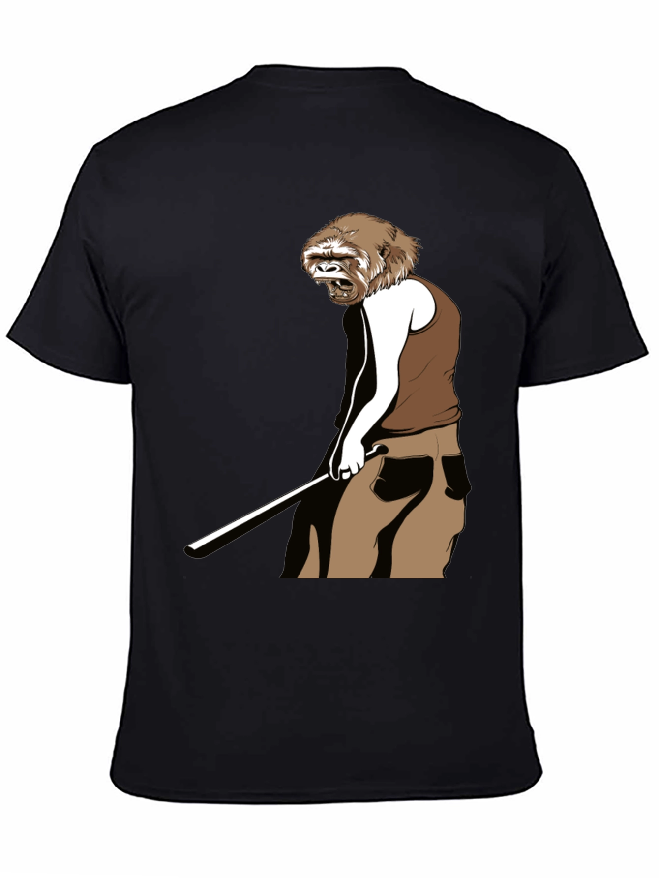 Novelty Gorilla Golfing Graphic T-Shirt