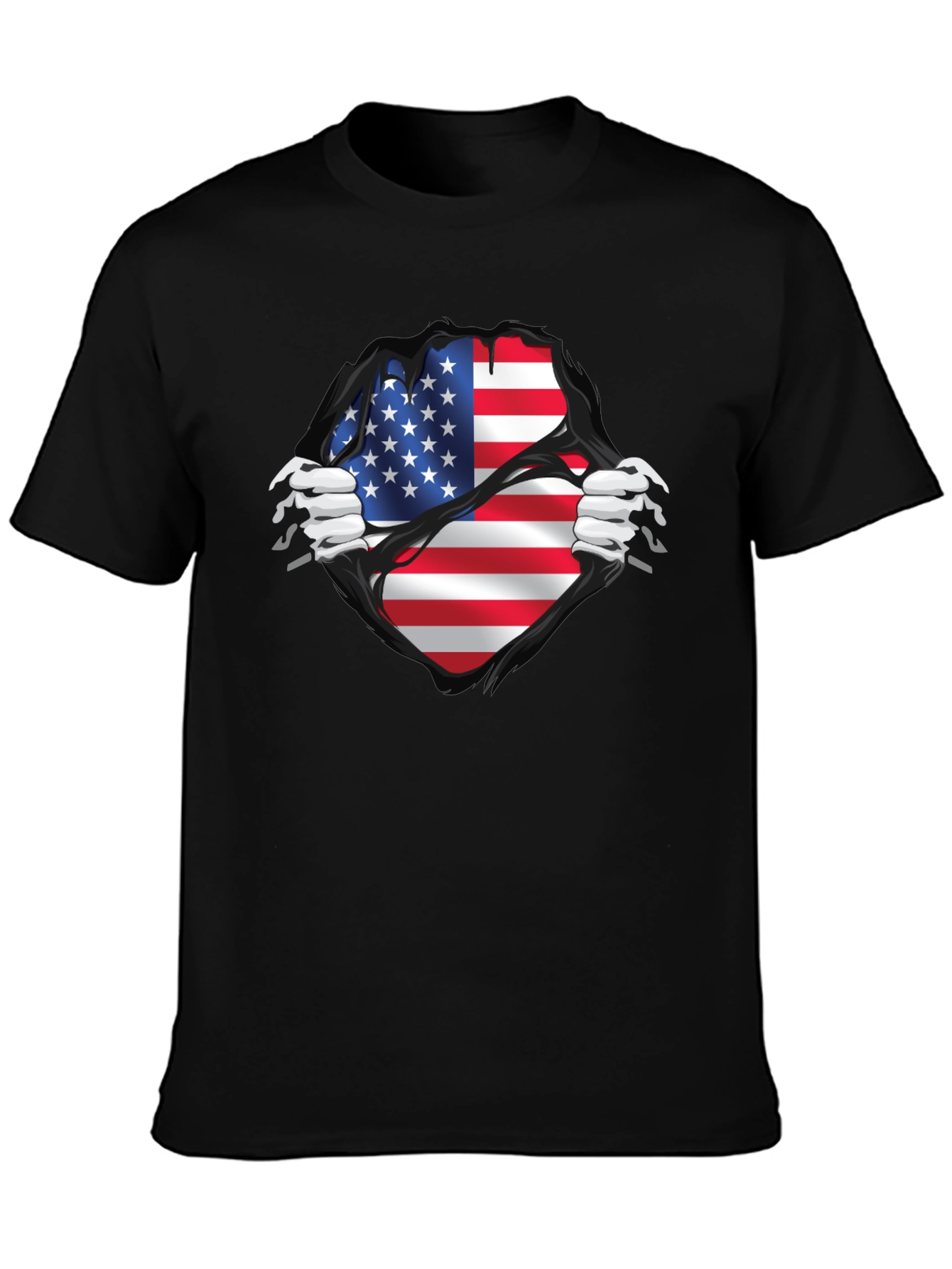 USA Flag Claw T-Shirt - Patriotic Graphic Tee
