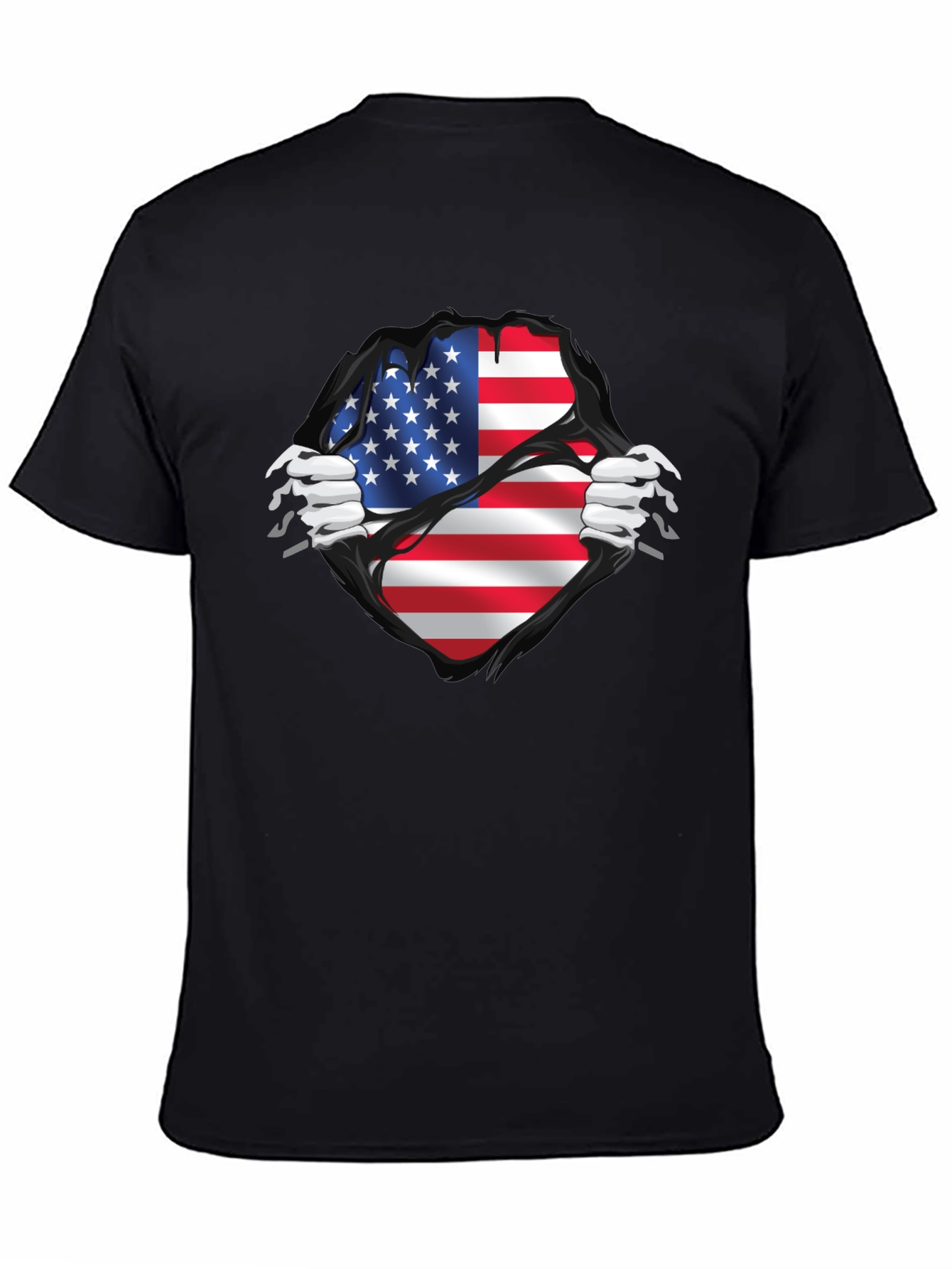 USA Flag Claw T-Shirt - Patriotic Graphic Tee