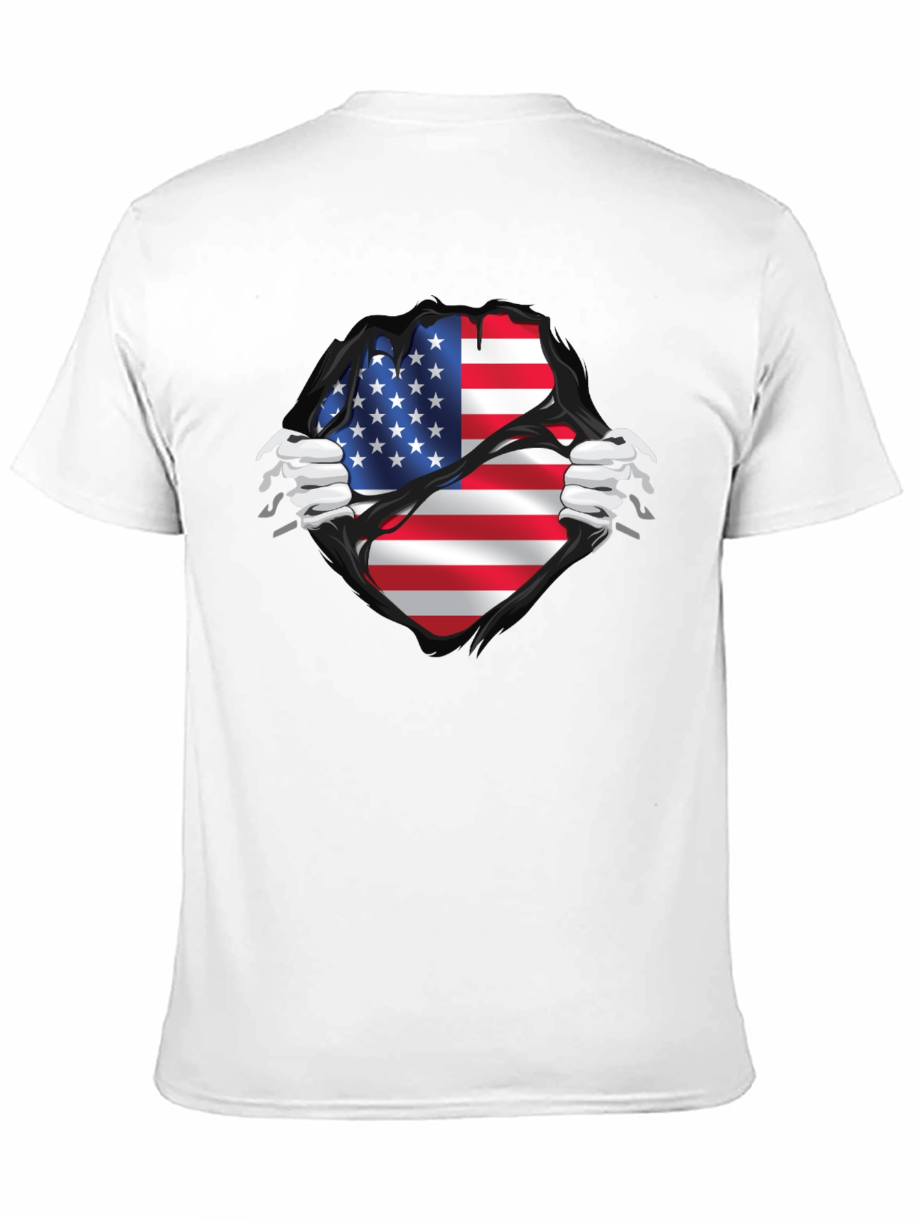 USA Flag Claw T-Shirt - Patriotic Graphic Tee