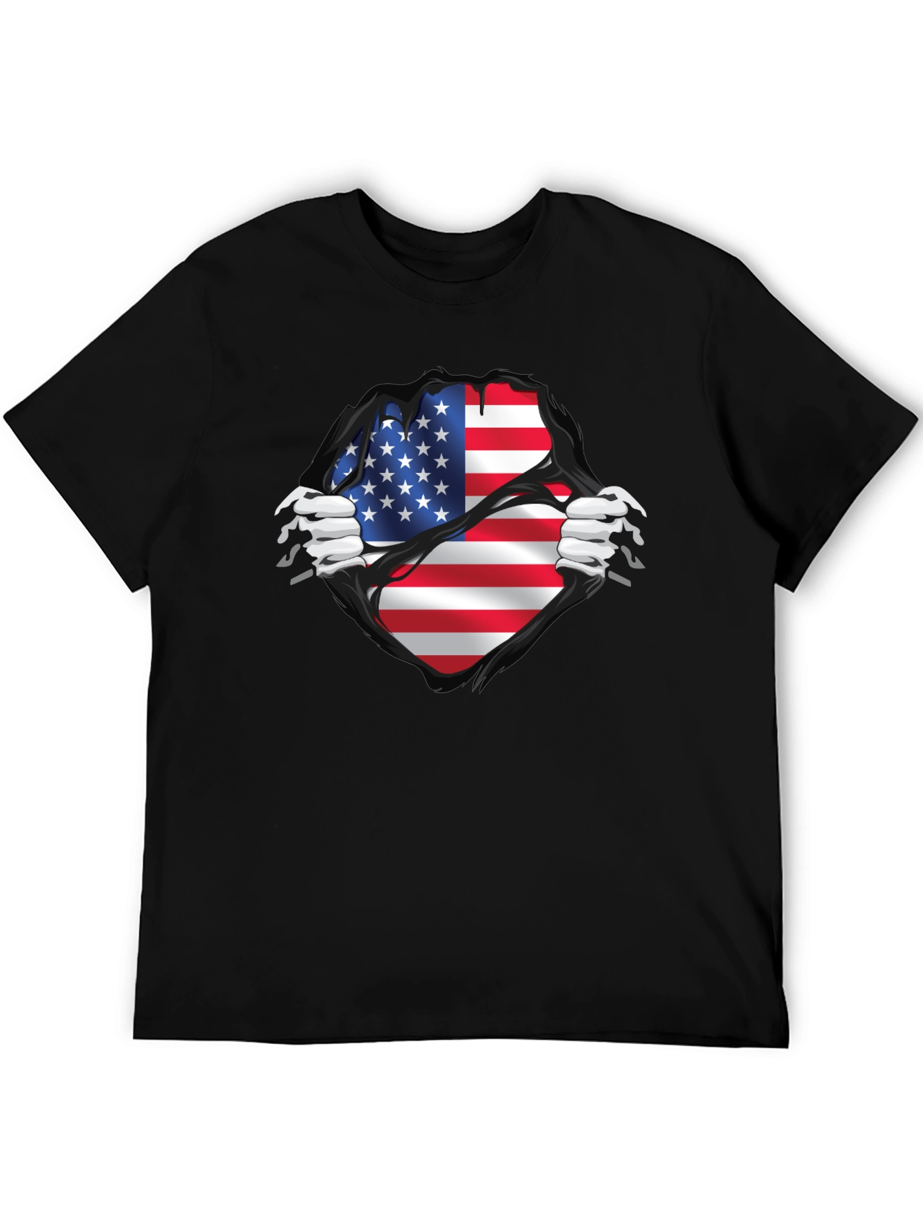 USA Flag Claw T-Shirt - Patriotic Graphic Tee