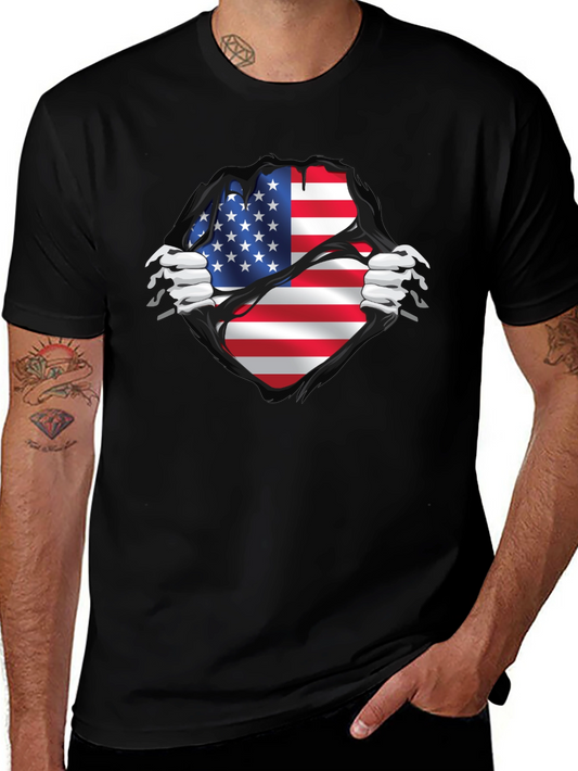 USA Flag Claw T-Shirt - Patriotic Graphic Tee