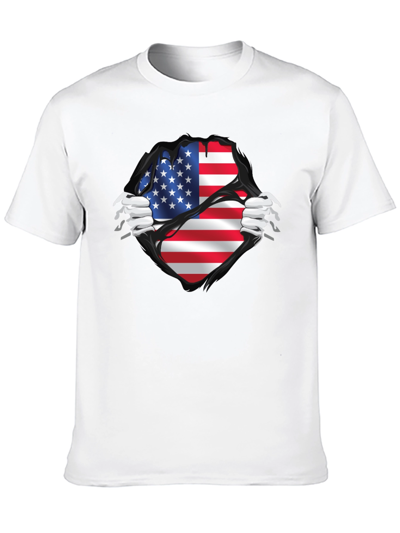 USA Flag Claw T-Shirt - Patriotic Graphic Tee