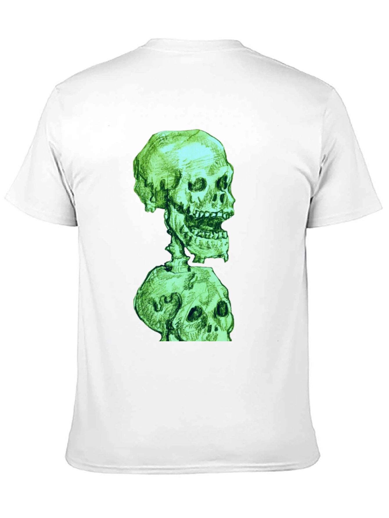 Green Skull Graphic T-Shirt
