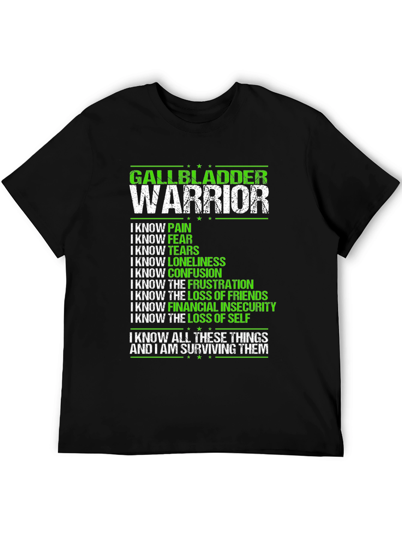 Gallbladder Warrior T-Shirt - Inspirational Awareness Tee