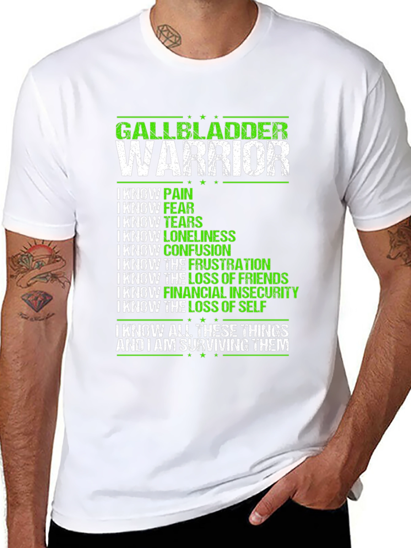 Gallbladder Warrior T-Shirt - Inspirational Awareness Tee