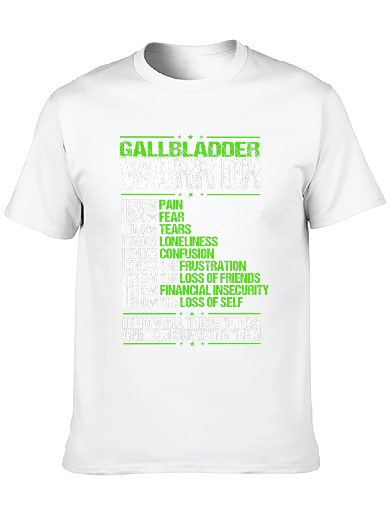 Gallbladder Warrior T-Shirt - Inspirational Awareness Tee