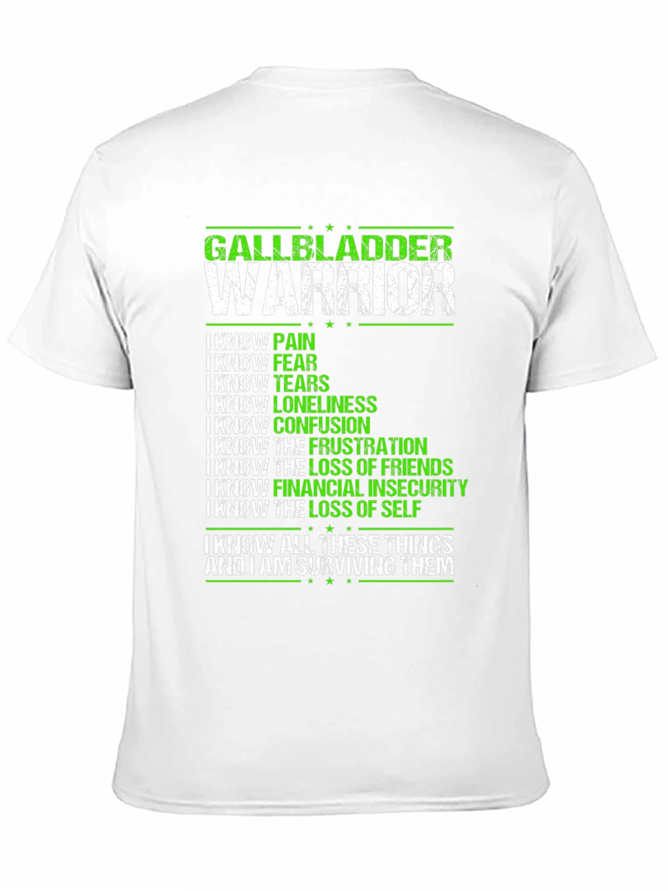 Gallbladder Warrior T-Shirt - Inspirational Awareness Tee