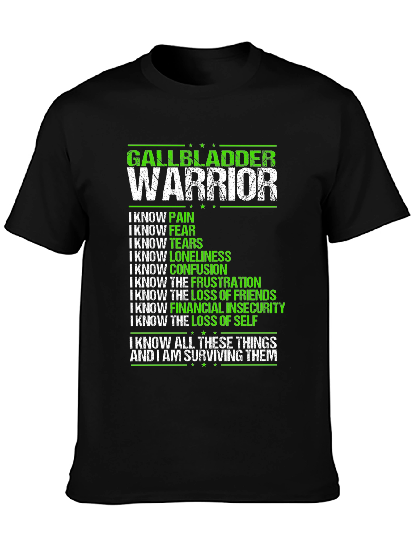Gallbladder Warrior T-Shirt - Inspirational Awareness Tee
