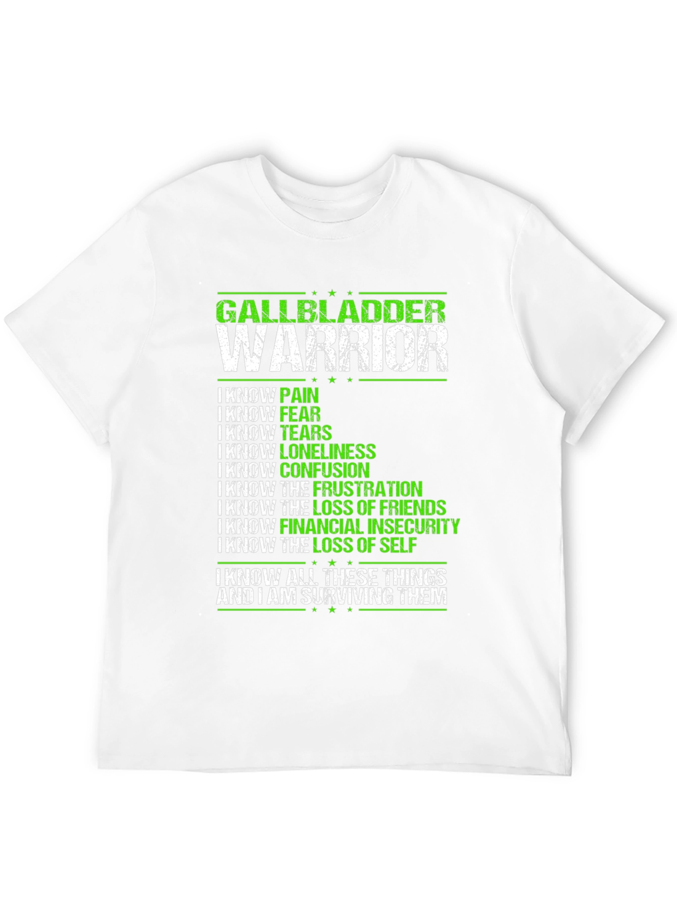 Gallbladder Warrior T-Shirt - Inspirational Awareness Tee